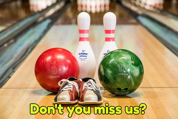 bowling ball and pins